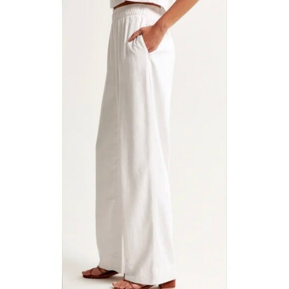 Abercrombie Women's Linen-Blend Pull-On Pant - NWT - Picture 2 of 8